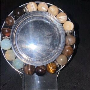 Chic Beaded Bracelet with Earthy Tones